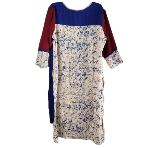 Embroidered Beautiful Kurti 100% Cotton Made in India Tunic Top Women's Size 48 - Picture 2 of 16